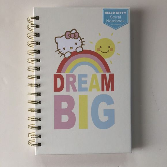 Sanrio Hello Kitty Dream Big 160 Lined Pages 5.5" x 8.5" Spiral Notebook - Picture 1 of 7